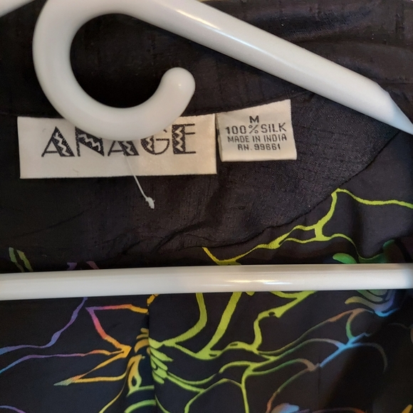 Anage black jacket silk Size Medium - Picture 7 of 15